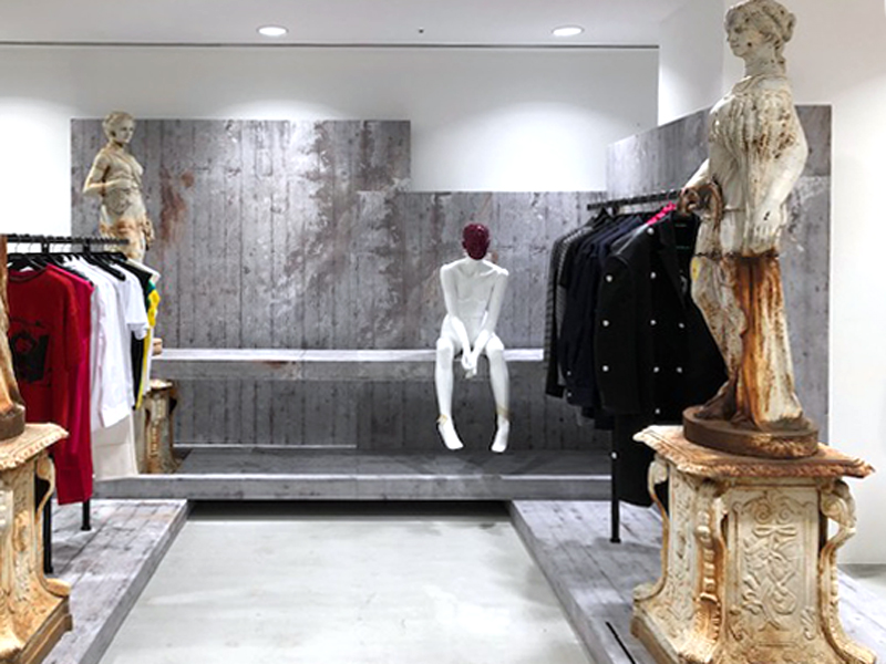 raf simons retail units. new york - tokyo