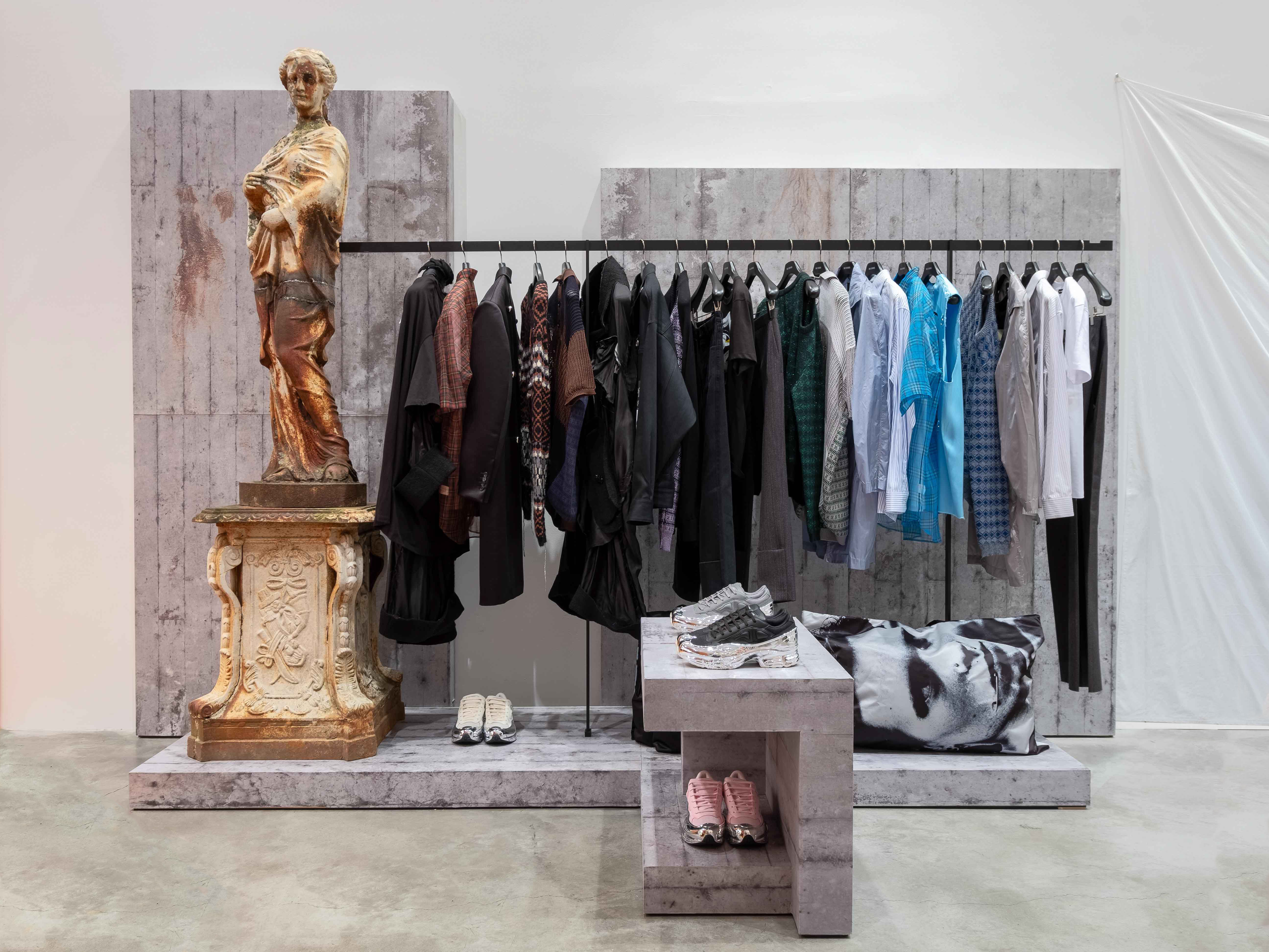 raf simons retail units. new york - tokyo